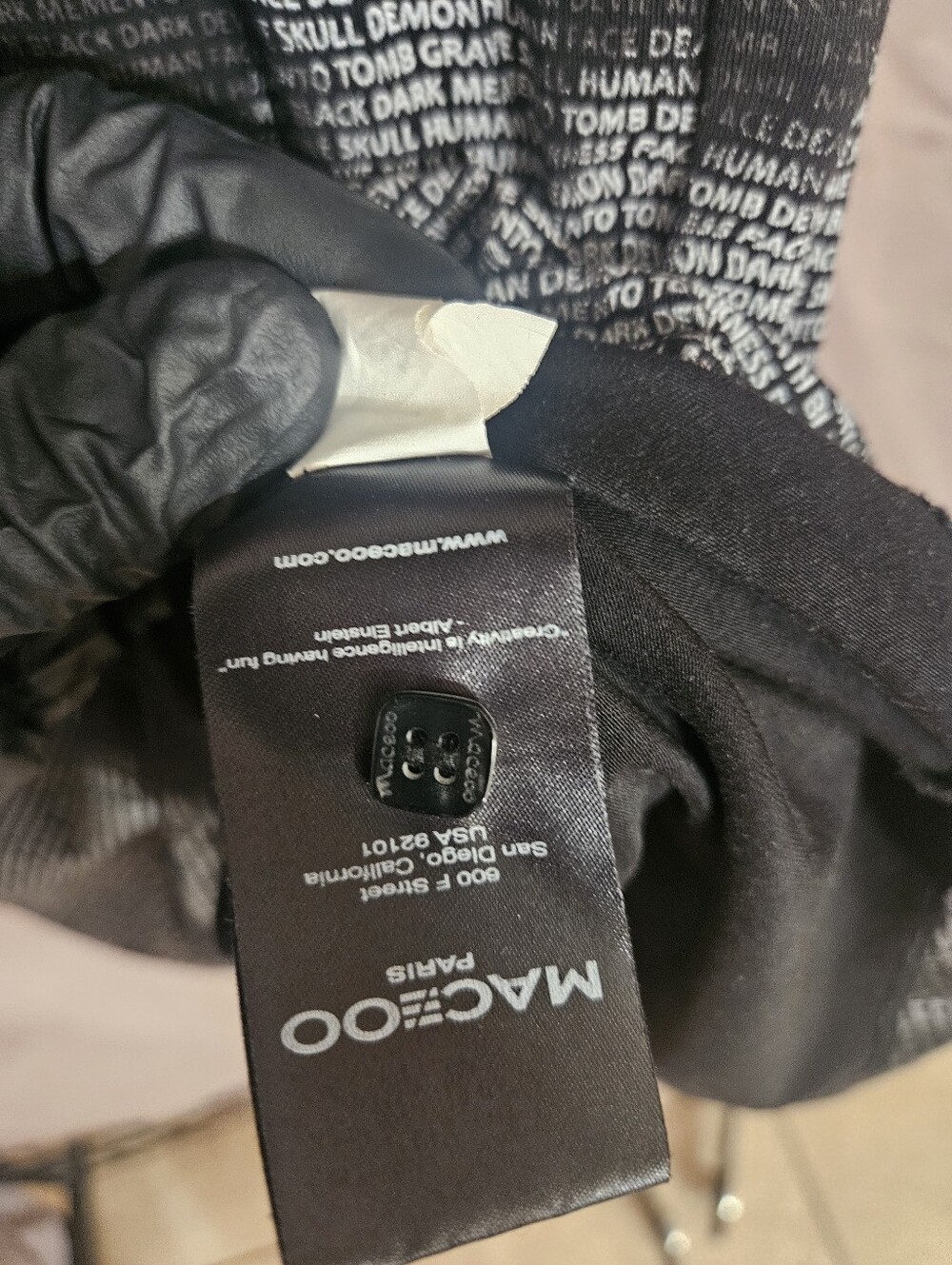 TEEHLZIP SKULL BLACK MACEOO PARIS - Picture 9 of 11